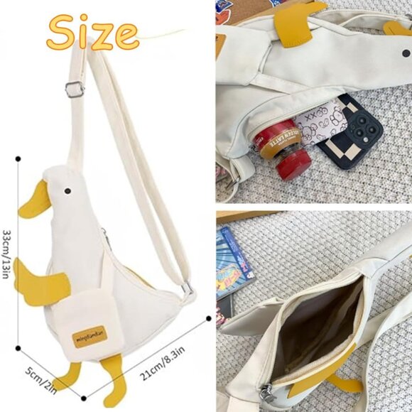 Charming Kawaii Duck Crossbody Bag – Lightweight Purse for Young Girls - Picture 2 of 7